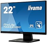 iiyama ProLite T2252MSC-B1 54,6cm (21,5 Zoll) IPS LED-Monitor Full-HD 10 Punkt Multitouch kapazitiv (VGA, HDMI, DisplayPort, USB für Touch) schwarz - 2
