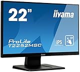 iiyama ProLite T2252MSC-B1 54,6cm (21,5 Zoll) IPS LED-Monitor Full-HD 10 Punkt Multitouch kapazitiv (VGA, HDMI, DisplayPort, USB für Touch) schwarz - 3