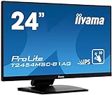 iiyama ProLite T2454MSC-B1AG 60,5cm (24 Zoll) IPS LED-Monitor Full-HD 10 Punkt Multitouch kapazitiv (VGA, HDMI, USB 3.0, IPX1, AntiGlare Beschichtung, Höhenverstellung) schwarz - 2