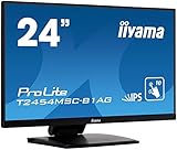 iiyama ProLite T2454MSC-B1AG 60,5cm (24 Zoll) IPS LED-Monitor Full-HD 10 Punkt Multitouch kapazitiv (VGA, HDMI, USB 3.0, IPX1, AntiGlare Beschichtung, Höhenverstellung) schwarz - 2