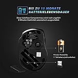 [Updated Version] VICTSING Mini Maus kabellos Wireless Mouse, 2.4G Funkmaus, 2400 DPI 6 Tasten Optische Mäuse mit USB Nano Empfänger Für PC Laptop, Microsoft Pro, Office Home,Schwarz - 4