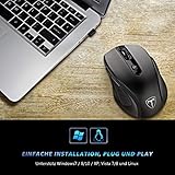 [Updated Version] VICTSING Mini Maus kabellos Wireless Mouse, 2.4G Funkmaus, 2400 DPI 6 Tasten Optische Mäuse mit USB Nano Empfänger Für PC Laptop, Microsoft Pro, Office Home,Schwarz - 6