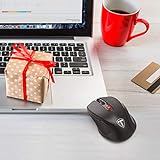 [Updated Version] VICTSING Mini Maus kabellos Wireless Mouse, 2.4G Funkmaus, 2400 DPI 6 Tasten Optische Mäuse mit USB Nano Empfänger Für PC Laptop, Microsoft Pro, Office Home,Schwarz - 8