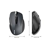 TECKNET Kabellose Maus, Pro 2.4G 2600 DPI Wireless Maus 6 Tasten mit Nano Empfänger, 24 Monate Batterielaufzeit, 5 Einstellbare DPI-Pegel für PC Laptop iMac MacBook Microsoft Pro, Office Home - 7