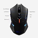 TOPELEK Laptop Maus, Mute-Maus 2.4 G 2400 DPI, 7 Tasten, Drahtlose Maus Silent  Schnurlos Funkmaus Gaming Maus Funk Wireless-maus Optical Business Mouse Mäuse Für PC Laptop iMac Macbook, Office, Home - 6