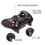 EasySMX Wireless Controller, Drahtloser 2.4G Spiel-Controller unterstützt PC (Windows XP / 7/8 / 8.1/10) und PS3, Android, Vista, TV-Box Tragbare Gamepad Gaming Joystick - 3