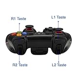 EasySMX Wireless Controller, Drahtloser 2.4G Spiel-Controller unterstützt PC (Windows XP / 7/8 / 8.1/10) und PS3, Android, Vista, TV-Box Tragbare Gamepad Gaming Joystick - 6
