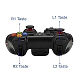 EasySMX Wireless Controller, Drahtloser 2.4G Spiel-Controller unterstützt PC (Windows XP / 7/8 / 8.1/10) und PS3, Android, Vista, TV-Box Tragbare Gamepad Gaming Joystick - 6