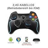 EasySMX [Geschenk für Jungen PC Controller, Wireless Controller Gamepad PS3 Kompatibel mit Windows XP und Vista, Windows 8, PS3, Android und Reichweite bis zu 10M (Blau) - 5