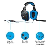 Logitech G430 Gaming Kopfhörer (Dolby 7.1 Surround Sound für PC ) blau - 6