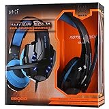 PUNICOK G9000 PS4 Gaming Headset Kopfhörer mit Mikrofon 3.5mm On Ear Surround Sound Ohrhörer und Lautstärkeregelung für PS4 Xbox One PC Laptop Tablet Mobile Phones Blau … - 8