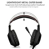 ELEGIANT Gaming Headset ps4, Gaming Kopfhörer Noise Cancelling Headphones Bügelkopfhörer mit Reiner Tonqualität Mikrofon 3,5mm Klinke für PS4 Pro/PS4 Xbox One PC Laptop Tablet Mac - 6