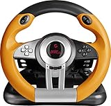 Speedlink Gaming Lenkrad für PC / Computer - DRIFT O.Z. Racing Wheel USB (Schaltknüppel, Gas- und Bremse-Pedale - Vibration, 180° Lenkbereich  - Controller für Driving Games oder andere Simulator-Spiele) schwarz/orange - 2