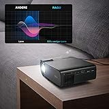 2018 Aktualisiert RAGU Z400 Mini Multimedia Tragbar Full HD Beamer, +70% Helligkeit 50,000 Stunden Unterstützung HDMI VGA USB AV SD verbunden mit Amazon TV Fierstick-Laptop Smartphone/iPad Xbox - 3