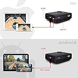 2018 Aktualisiert RAGU Z400 Mini Multimedia Tragbar Full HD Beamer, +70% Helligkeit 50,000 Stunden Unterstützung HDMI VGA USB AV SD verbunden mit Amazon TV Fierstick-Laptop Smartphone/iPad Xbox - 6