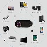 2018 Aktualisiert RAGU Z400 Mini Multimedia Tragbar Full HD Beamer, +70% Helligkeit 50,000 Stunden Unterstützung HDMI VGA USB AV SD verbunden mit Amazon TV Fierstick-Laptop Smartphone/iPad Xbox - 8