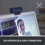 Logitech C920 HD Pro Webcam (Videogespräche und -aufnahmen in Full HD und 1080p, dualer Stereo-Sound, Gaming-Streams, zwei Mikrofone, klein, vielseitig, anpassbar) schwarz - 4