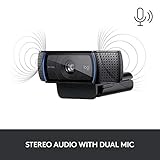 Logitech C920 HD Pro Webcam (Videogespräche und -aufnahmen in Full HD und 1080p, dualer Stereo-Sound, Gaming-Streams, zwei Mikrofone, klein, vielseitig, anpassbar) schwarz - 6