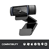 Logitech C920 HD Pro Webcam (Videogespräche und -aufnahmen in Full HD und 1080p, dualer Stereo-Sound, Gaming-Streams, zwei Mikrofone, klein, vielseitig, anpassbar) schwarz - 8
