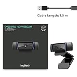 Logitech C920 HD Pro Webcam (Videogespräche und -aufnahmen in Full HD und 1080p, dualer Stereo-Sound, Gaming-Streams, zwei Mikrofone, klein, vielseitig, anpassbar) schwarz - 9