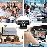 Webcam Full HD 1080P / 1536P Computer Kamera Breitbild Videotelefonie und Aufzeichnung, digitale Webcam mit Mikrofon, Streaming Kamera für Kompatibel mit Windows, Mac und Android - 6