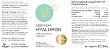 Hyaluronsäure Kapseln - Hochdosiert mit 395 mg pro Kapsel. 90 vegane Kapseln im 3 Monatsvorrat - 500-700 kDa - Angereichert mit Vitamin C, B12 und Zink - Für Haut, Anti-Aging und Gelenke - Cosphera - 7