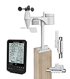Bresser Wetterstation Wetter Center 5-in-1 mit 5,5 Zoll Display und Außensensor für Temperatur, Luftfeuchtigkeit, Luftdruck, Windgeschwindigkeit, Windrichtung und Regenmesser, schwarz - 5