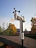 Bresser Wetterstation Wetter Center 5-in-1 mit 5,5 Zoll Display und Außensensor für Temperatur, Luftfeuchtigkeit, Luftdruck, Windgeschwindigkeit, Windrichtung und Regenmesser, schwarz - 7