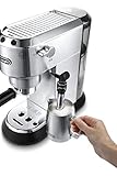 De’Longhi Dedica EC 685.M Espresso Siebträgermaschine | 15 bar |  Professionelle Milchschaum Düse| Füllmenge 1 l | Vollmetallgehäuse | Auch für Pads geeignet | Silber - 2