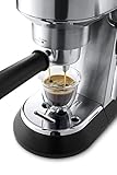 De’Longhi Dedica EC 685.M Espresso Siebträgermaschine | 15 bar |  Professionelle Milchschaum Düse| Füllmenge 1 l | Vollmetallgehäuse | Auch für Pads geeignet | Silber - 3