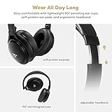 TaoTronics Noise Cancelling Kopfhörer Bluetooth Kopfhörer Over Ear mit aktiver Rauschunterdrückung 25 Std. Laufzeit, TT-BH22 mit eingebauten Mikro CVC 6.0, duale 40 mm Tieftontöner, Faltbare Ohrhörer - 3