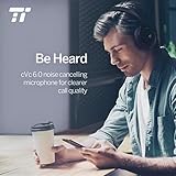 TaoTronics Noise Cancelling Kopfhörer Bluetooth Kopfhörer Over Ear mit aktiver Rauschunterdrückung 25 Std. Laufzeit, TT-BH22 mit eingebauten Mikro CVC 6.0, duale 40 mm Tieftontöner, Faltbare Ohrhörer - 6