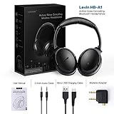 KAMTRON Bluetooth Kopfhörer Noise Cancelling Kabellos - HiFi Stereo Bass Over Ear Headset mit Mikrofon, 26-Stunden-Wiedergabezeit, Flugzeugadapter, faltbar für Reisen und Arbeiten, PC/Handy / TV - 7