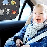 Avantina® Auto Sonnenschutz Baby - Sonnenschutz für Kinder (2 Stück) I Sonnenblende selbsthaftend I 44x36cm I mit UV Schutz inkl. Tasche - 2