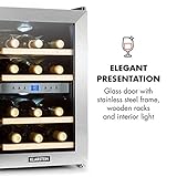 Klarstein Reserva • Getränkekühlschrank • Weinkühlschrank • 34 L • 12 Flaschen • 4 Regaleinschübe • leise • 2 Zonen • 7-18°C Temperaturbereich • LED-Innenbeleuchtung • schwarz-silber - 3