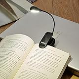 Colico Leselampe Buchlampe Wiederaufladbar, LED Buchlampe, Tragbare und Flexibel, 3-Stufe Helligkeit, Netzteil und USB-Kabel Inklusive, Arbeitsplatzleuchten, LED Leselampe mit Klammer - 2
