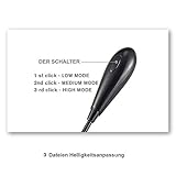Colico Leselampe Buchlampe Wiederaufladbar, LED Buchlampe, Tragbare und Flexibel, 3-Stufe Helligkeit, Netzteil und USB-Kabel Inklusive, Arbeitsplatzleuchten, LED Leselampe mit Klammer - 6
