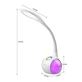WILIT® HZ T3 5W dimmbare LED Schreibtischlampe, Nachttischlampe mit Schwanenhals, Tischleuchte mit Touchfeld für Farblicht und 3 Helligkeitsstufen, weiß - 7