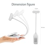 OCOOPA LED Klemmleuchte Leselampe, Wiederaufladbar LED Leseleuchte, Tragbare und Dimmbares Leselicht, 360° Flexibel Schreibtischlampe mit Clip und USB-Kabel - 2
