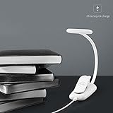 OCOOPA LED Klemmleuchte Leselampe, Wiederaufladbar LED Leseleuchte, Tragbare und Dimmbares Leselicht, 360° Flexibel Schreibtischlampe mit Clip und USB-Kabel - 7