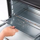 TZS First Austria - 45 Liter 3200 Watt Mini-Backofen mit Kochplatten und Krümelblech| Drehspieß und Umluft Mini Pizzaofen | Mini-Küche | Kochplatten separat bedienbar | gleichzeitig kochen und backen - 5
