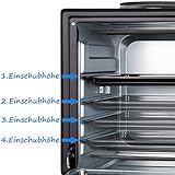 TZS First Austria - 45 Liter 3200 Watt Mini-Backofen mit Kochplatten und Krümelblech| Drehspieß und Umluft Mini Pizzaofen | Mini-Küche | Kochplatten separat bedienbar | gleichzeitig kochen und backen - 6