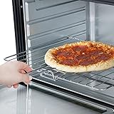 TZS First Austria - 45 Liter 3200 Watt Mini-Backofen mit Kochplatten und Krümelblech| Drehspieß und Umluft Mini Pizzaofen | Mini-Küche | Kochplatten separat bedienbar | gleichzeitig kochen und backen - 9