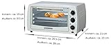 Mini Backofen 13 Liter | inkl. 2x Backblech | Pizzaofen | 60°-250°C | Timer | aufklappbares Krümelblech | Minibackofen | Backofen | Kleiner Backofen | 900 Watt - 2