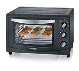 SEVERIN TO 2060 Back- und Toastofen (1.500 W, Inkl. Grillrost und Backblech, 20 L) silber/schwarz - 2