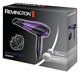 Remington Ionen-Haartrockner D3190, 2200 Watt, schonendes Styling, Stylingdüse, Diffusor, schwarz/lila - 2