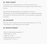 H.Koenig BW1880 Bierzapfanlage / Bierkühler / Temperatur regelbar von 12°C bis 2°C /5 L Universall-Bierfässer / mit CO2 Patronen / Edelstahl - 6