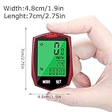 Aodoor Fahrradcomputer, Fahrradtacho Drahtlos Kabellos wasserdicht Fahrradcomputer LCD-Hintergrundbeleuchtung Fahrradtacho Tachometer für Radsport Realtime Speed Track - 2