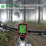 Aodoor Fahrradcomputer, Fahrradtacho Drahtlos Kabellos wasserdicht Fahrradcomputer LCD-Hintergrundbeleuchtung Fahrradtacho Tachometer für Radsport Realtime Speed Track - 7