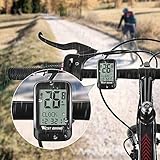 Fahrradcomputer Kabellose Fahrrad Tacho Drahtlos, 18 Funktionen Wasserdicht Leicht Großbildschirm Radcomputer Funk Kabellos LCD Geschwindigkeitsmesser Kilometerzähler Geschwindigkeit - 5
